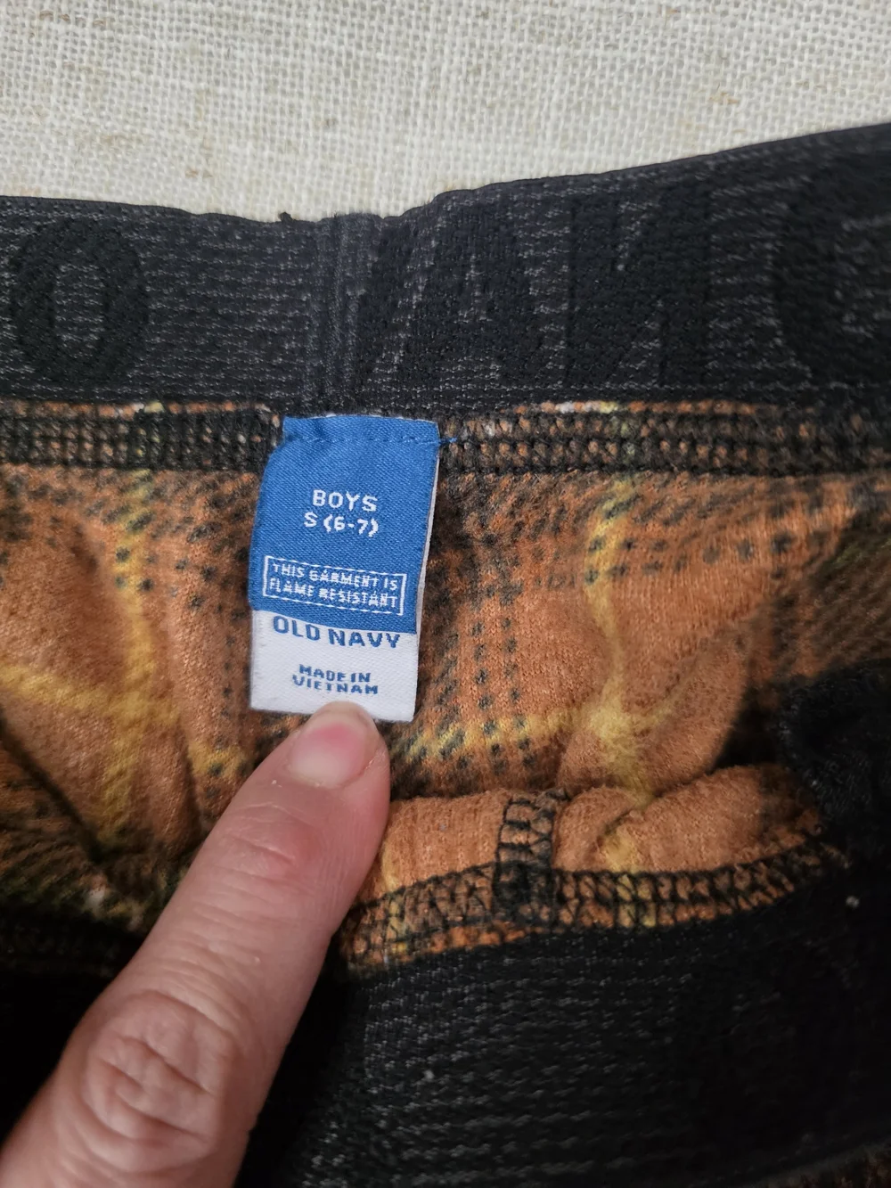Old‎ Navy Plaid & Pizza Print Lounge Pants - Orange, Green Size 6 7 Small